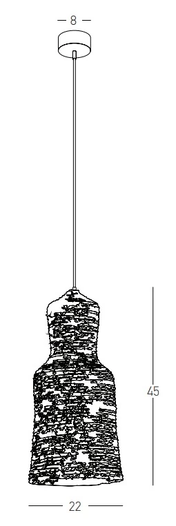 Natural Braided Wheat Pendant Light, 45 cm