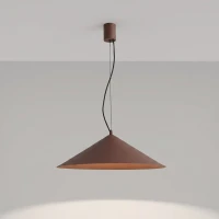 Pendant lamp 50 cm – cone, brown, TRIAC dimmable - Image 4