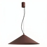 Pendant lamp 50 cm – cone, brown, TRIAC dimmable - Image 2