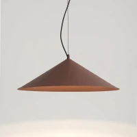Pendant lamp 50 cm – cone, brown, TRIAC dimmable - Image 5