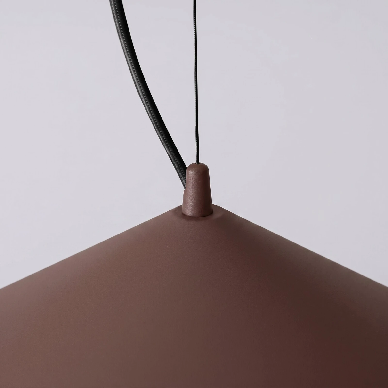Pendant lamp 50 cm – cone, brown, TRIAC dimmable