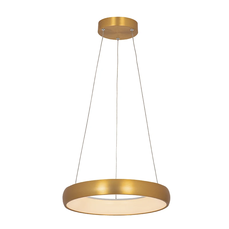 Pakabinamas LED šviestuvas 40cm, matinės šlifuoto aukso spalvos, 32W 3000K