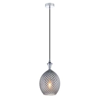 Smoked Grey-Chrome Pendant Light E27 Max 40W - Image 2