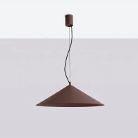 Pendant lamp 50 cm – conical, beige, TRIAC dimmable - Image 3