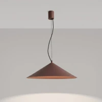 Pendant lamp 50 cm – conical, beige, TRIAC dimmable - Image 4