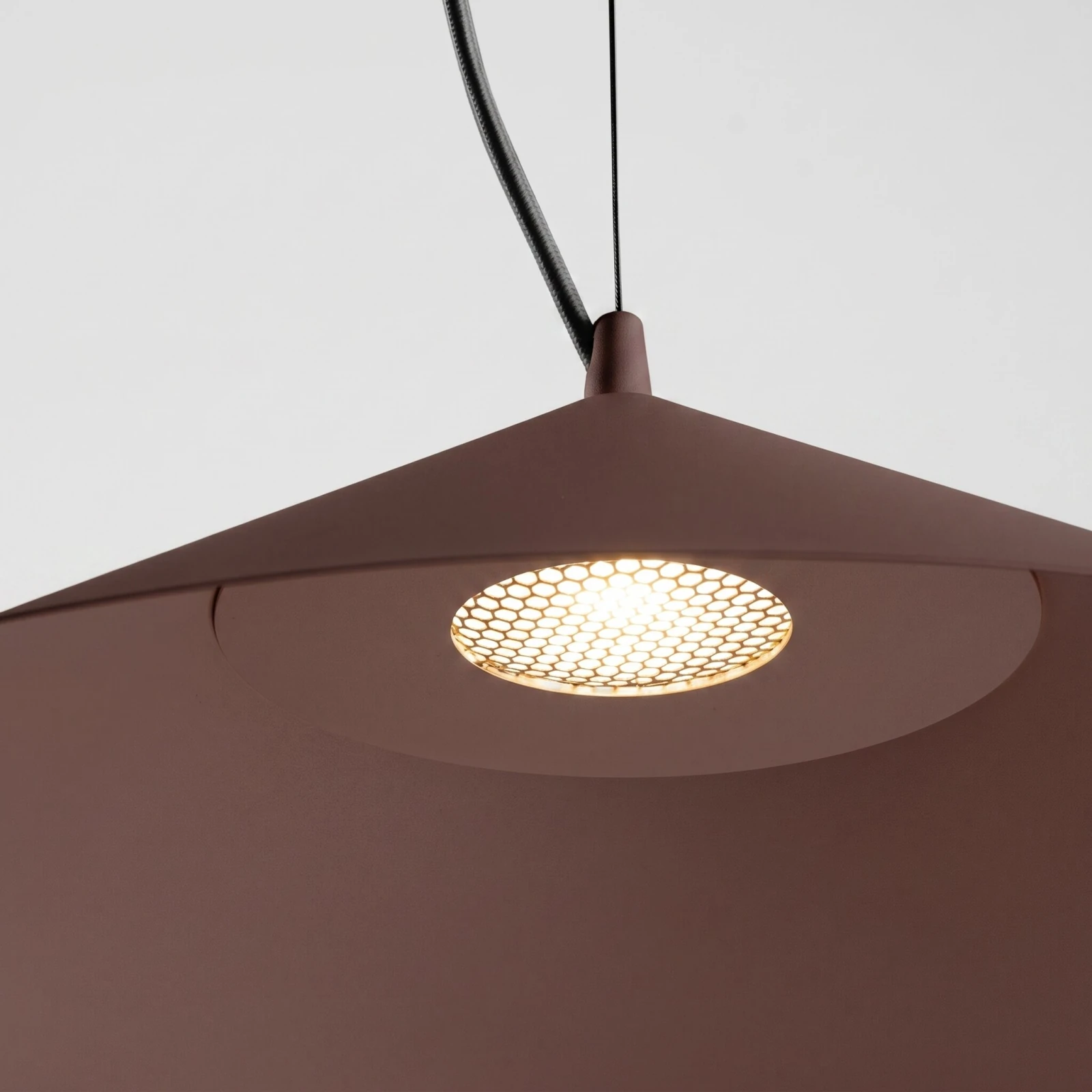 Pendant lamp 50 cm – conical, beige, TRIAC dimmable