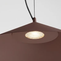 Pendant lamp 50 cm – conical, beige, TRIAC dimmable - Image 5