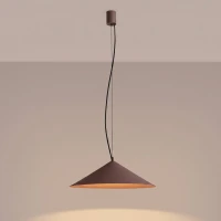 Pendant lamp 50 cm – conical, beige, TRIAC dimmable - Image 9