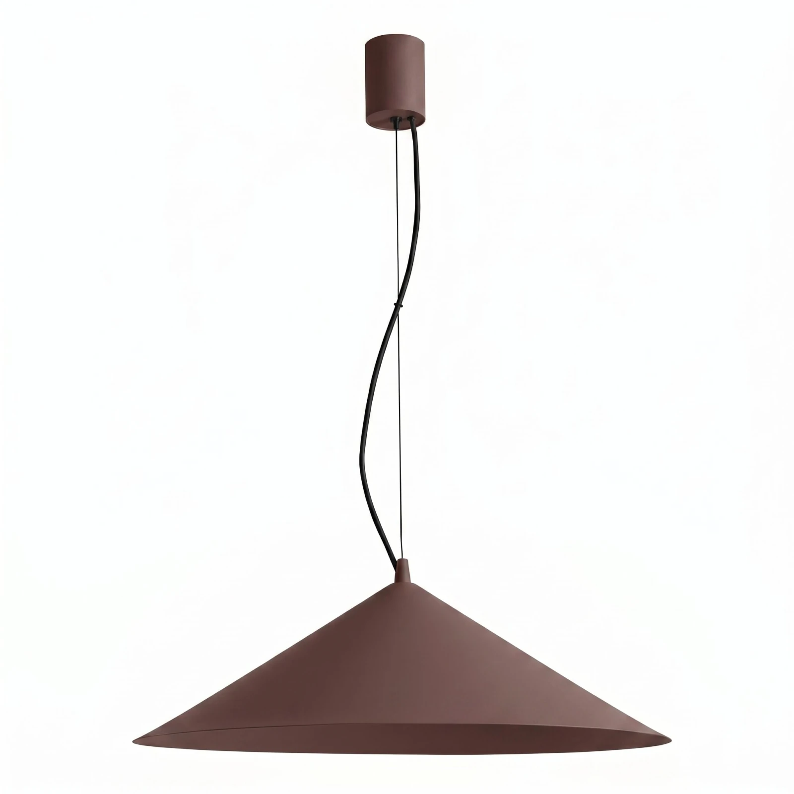 Pendant lamp 50 cm – conical, beige, TRIAC dimmable