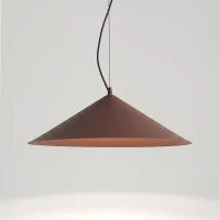 Pendant lamp 50 cm – conical, beige, TRIAC dimmable - Image 1