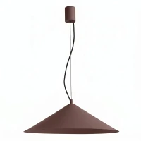 Pendant lamp 50 cm – conical, beige, TRIAC dimmable - Image 2