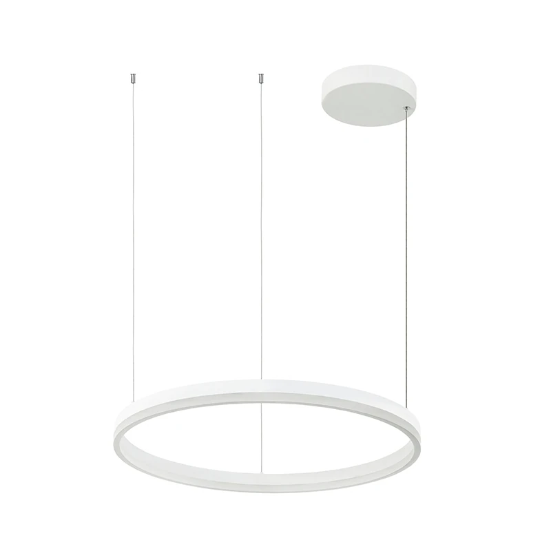 Matt White Circular LED Pendant Light (60cm)