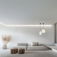 White Clay Pendant Light with Black Base, H27cm - Image 1