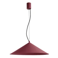 Pakabinamas šviestuvas 50 cm – kūginis, burgundinis, šiltos LED šviesos - Nuotrauka 2