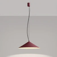 Pakabinamas šviestuvas 50 cm – kūginis, burgundinis, šiltos LED šviesos - Nuotrauka 9