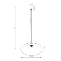Pakabinamas šviestuvas 50 cm – kūginis, burgundinis, šiltos LED šviesos - Nuotrauka 10