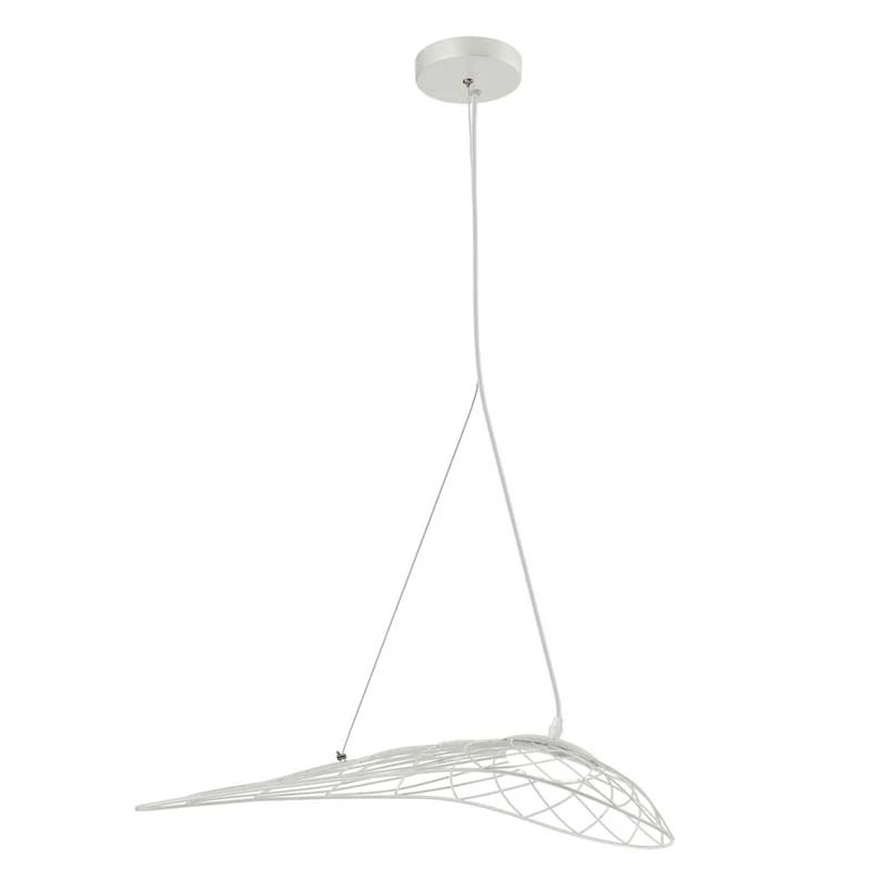 White Matt Metal-Acrylic LED Pendant Light