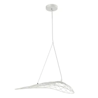 White Matt Metal-Acrylic LED Pendant Light - Image 1