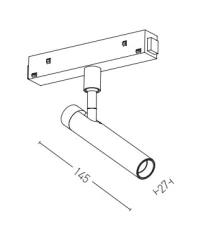 Magnetic LED Track Spotlight 5W 3000K Black - Image 4