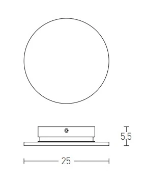 LED Surface Mounted Round Wall Light, White