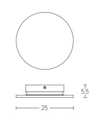 LED Surface Mounted Round Wall Light, White - Image 3