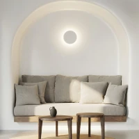 LED Surface Mounted Round Wall Light, White - Image 1