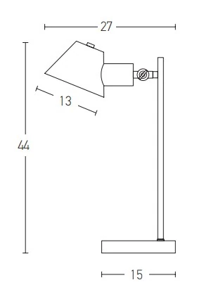 Juoda Reguliuojama Stalo Lempa E27 Maks. 25W
