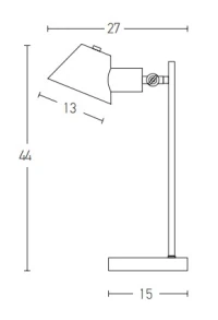 Juoda Reguliuojama Stalo Lempa E27 Maks. 25W - Nuotrauka 3