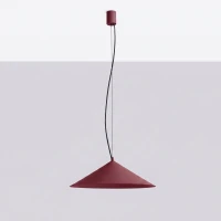 Pendant lamp 50 cm – cone shade, burgundy, TRIAC dimmable - Image 8
