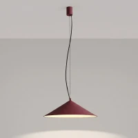 Pendant lamp 50 cm – cone shade, burgundy, TRIAC dimmable - Image 9