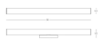 LED Linear Bathroom Wall Light, Chrome - Image 3