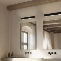 Black Matt LED Surface Mount Bathroom Light