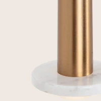 Matt Gold LED Pendant Light with Marble Accent - Image 4