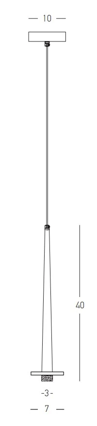 Matt Gold LED Pendant Light with Marble Accent