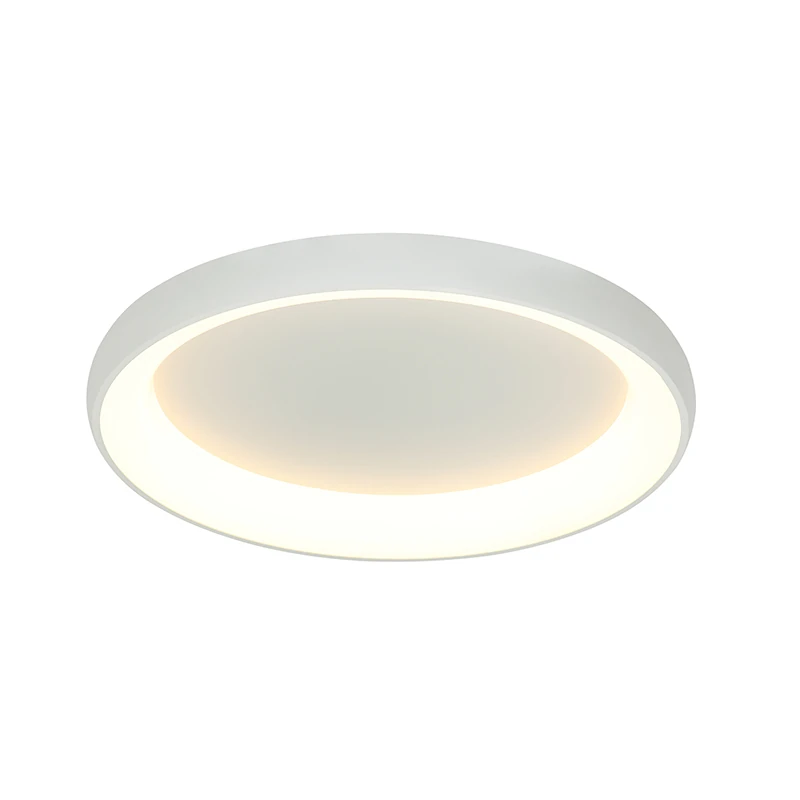 Modernus apvalus LED lubinis šviestuvas 55W 3000K matinis baltas, pritemdomas