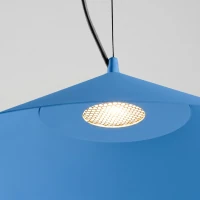 Pendant lamp 50 cm – conical, azure, LED 3000K - Image 5
