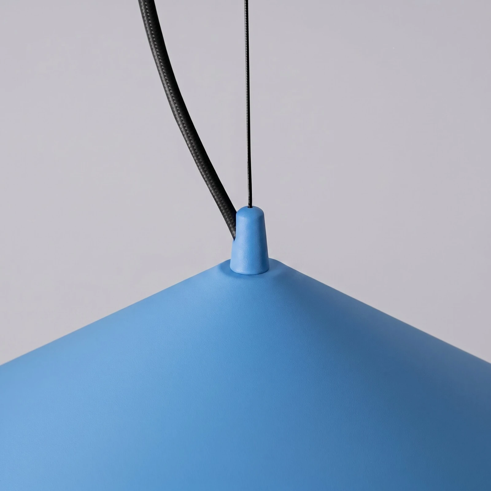 Pendant lamp 50 cm – conical, azure, LED 3000K