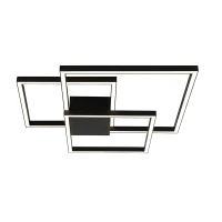 Modern Layered Dimmable LED Ceiling Light, Black - Image 1