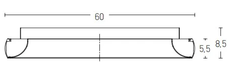 Matinis juodas reguliuojamas LED lubų šviestuvas, Ø60cm
