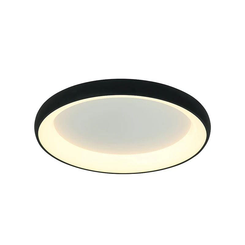 Matinis juodas reguliuojamas LED lubų šviestuvas, Ø60cm