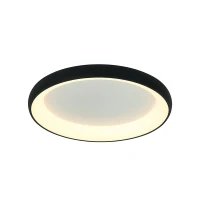 Matinis juodas reguliuojamas LED lubų šviestuvas, Ø60cm - Nuotrauka 1