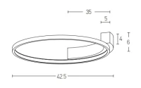 Modernus Apvalus LED Lubinis Šviestuvas 31W 3000K Matinės Baltos Spalvos - Nuotrauka 3