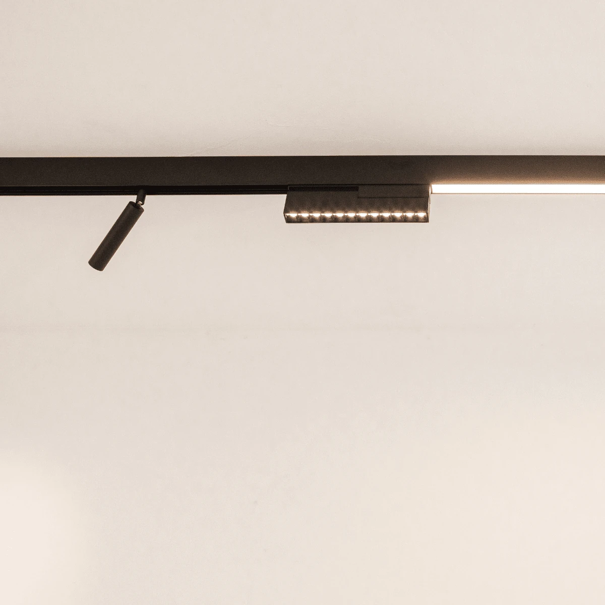 Magnetinis LED Tiesinis Bėgelinis Šviestuvas 12W 3000K DALI Smėlio Juoda 22cm