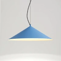 Pendant lamp 50 cm – conical, light blue, LED 4000K - Image 4