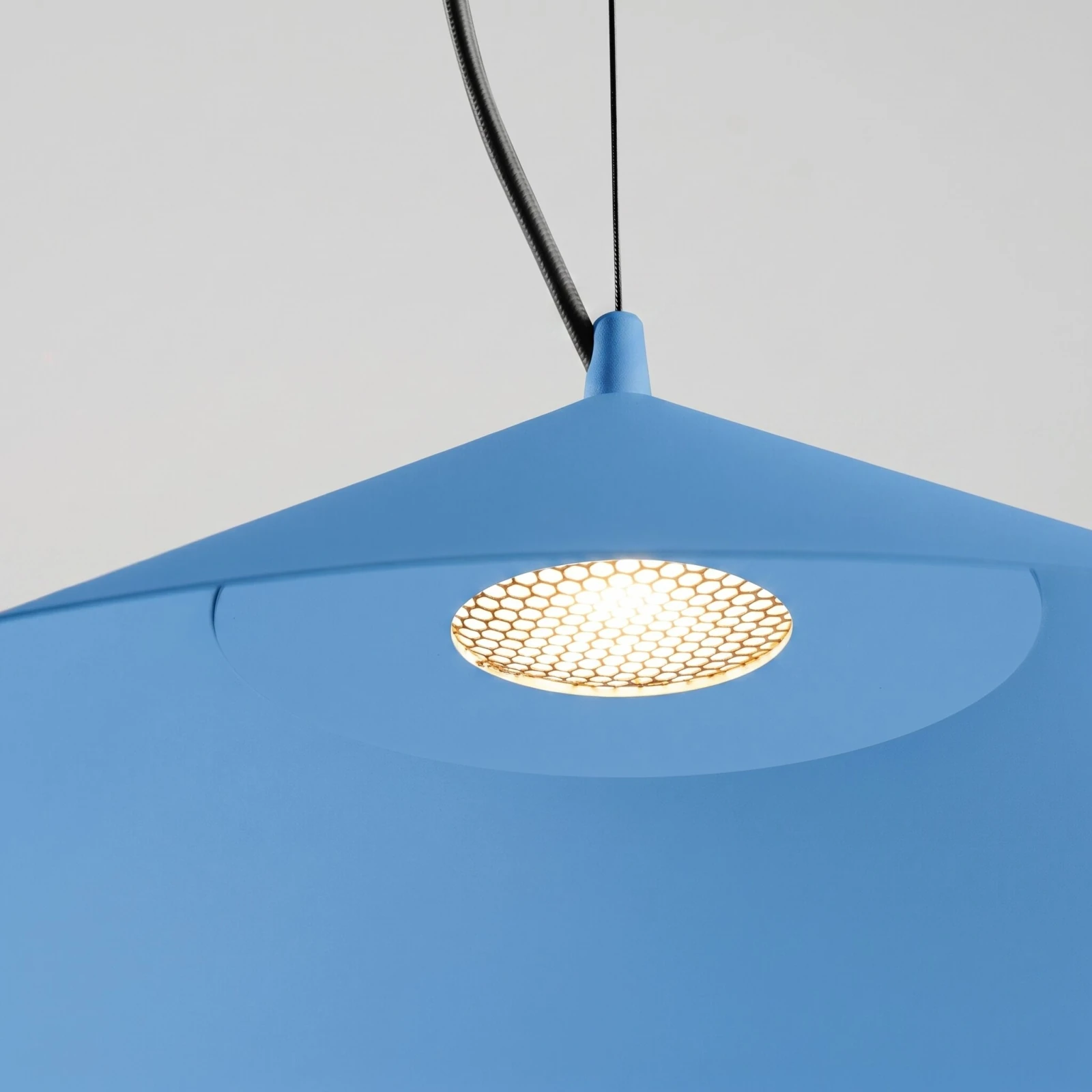 Pendant lamp 50 cm – conical, light blue, LED 4000K