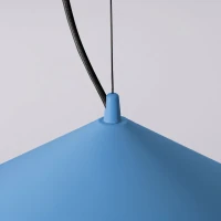 Pendant lamp 50 cm – conical, light blue, LED 4000K - Image 6