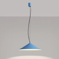 Pendant lamp 50 cm – conical, light blue, LED 4000K - Image 9