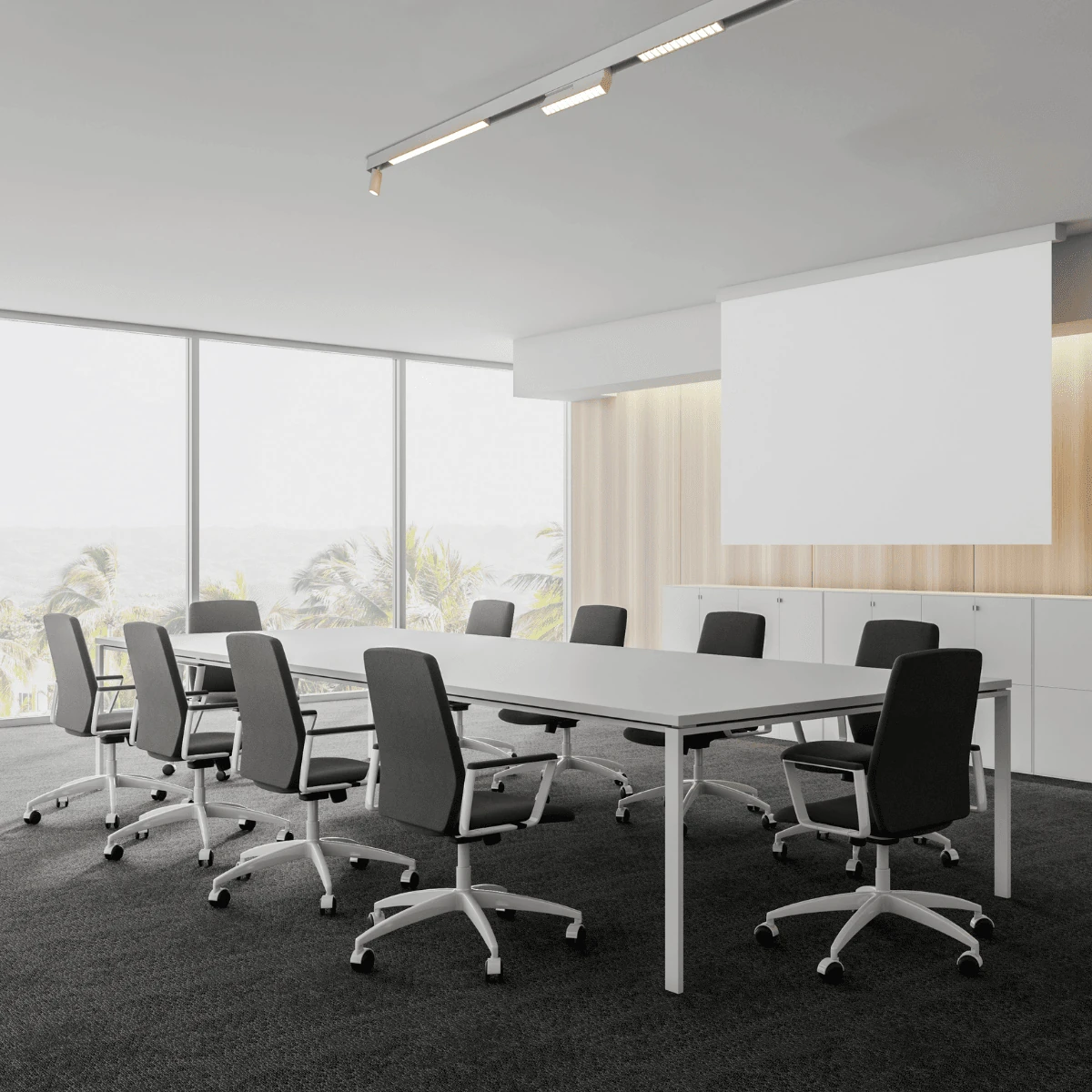 Magnetinis Reguliuojamas Grotelinis LED Šviestuvas 12W 3000K Baltas