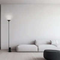 Matt Black Minimalist LED Floor Lamp - Image 1