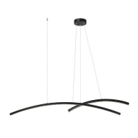 Modernus Lenktas LED Pakabinamas Šviestuvas, Matinė Juoda, 160cm - Nuotrauka 2